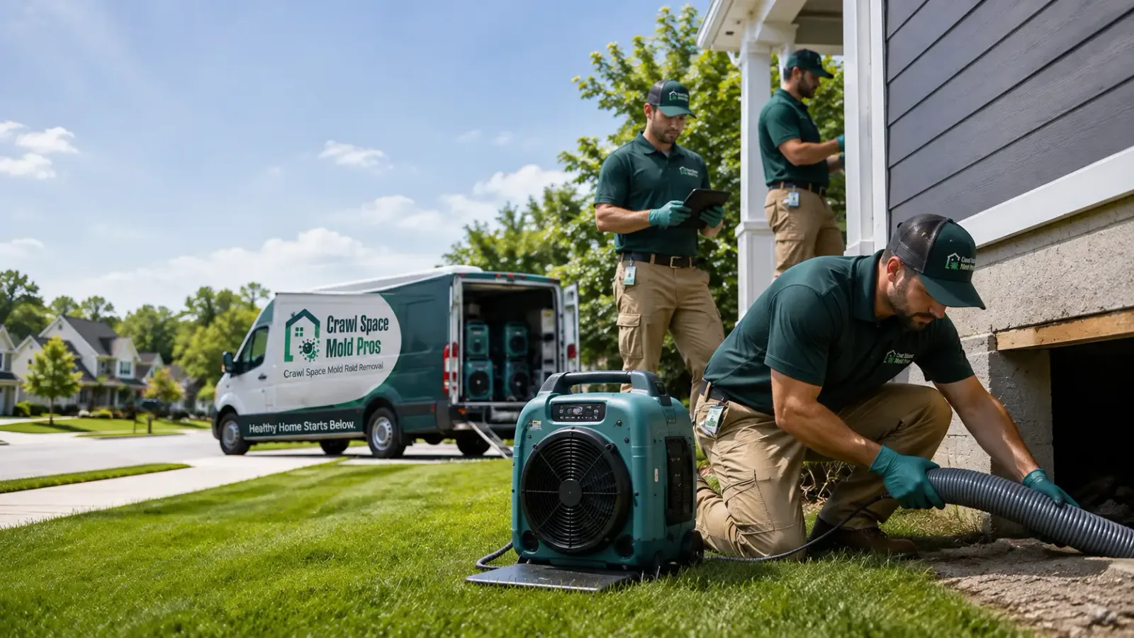 Crawl Space Mold Removal in Center Point, IA